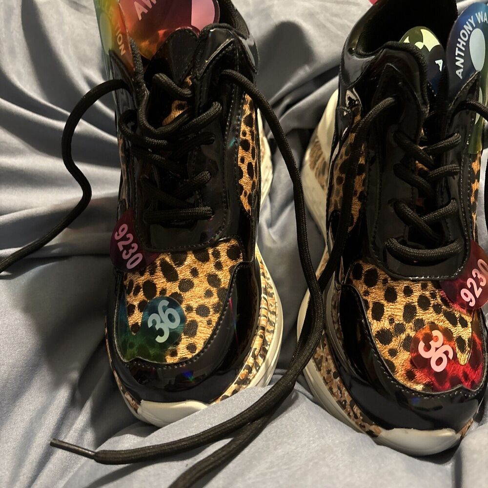 Anthony Wang Ladies Multi Color Platform Sneakers. Size 7